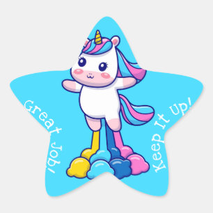 Great Job Kawaii Stern-Aufkleber