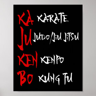 Great Kajukenbo Fighting Karate Judo Kenpo Kung Fu Poster