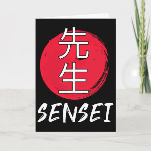 Great Karate Sensei Outfit Japanisches Kampfdesign Karte