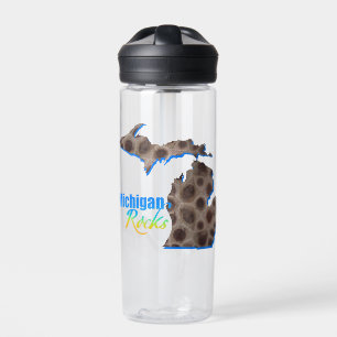 Great Lake Staat   Felsen aus Michigan   Petoskey Trinkflasche