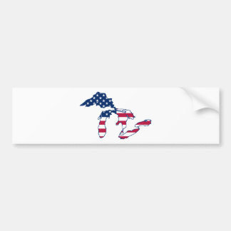 Great Lakes amerikanische Flagge Autoaufkleber