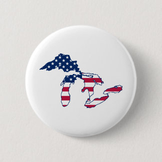 Great Lakes amerikanische Flagge Button