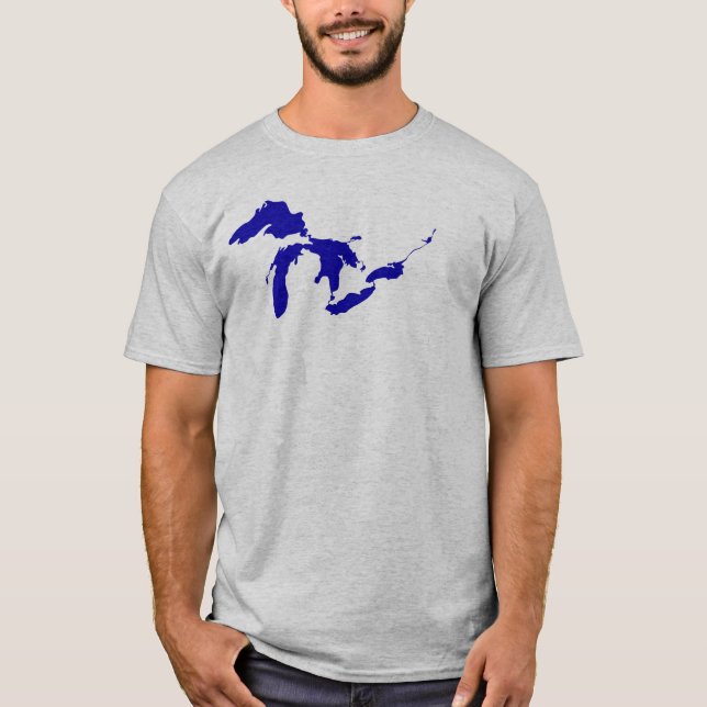 Great Lakes blau T-Shirt (Vorderseite)