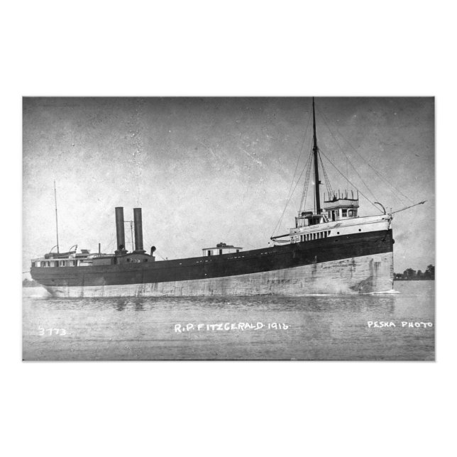 Great Lakes Dampfer R.P Fitzgerald Louis Pesha Fotodruck (Vorne)