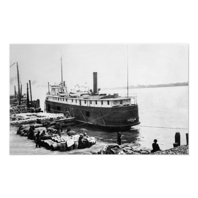 Great Lakes Dampfschiff Paket Frachter Douglas Fotodruck (Vorne)
