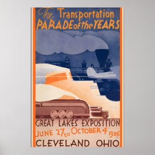 Great Lakes Exposition 1936 Cleveland Ohio Vereini Poster
