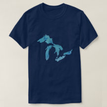 Great Lakes Map Kontur Silhouette