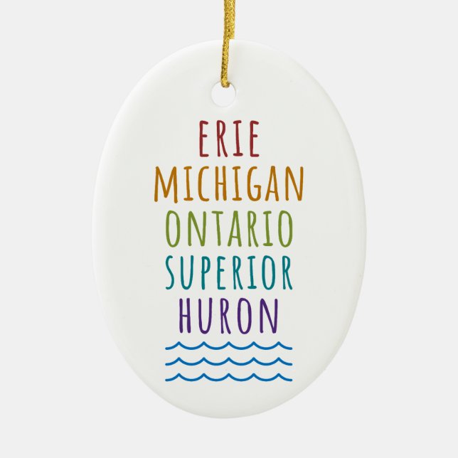 Great Lakes Mitten State Michigan Ornament  (Vorne)