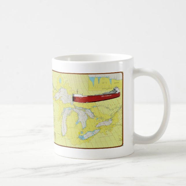 Great Lakes Schiff CSL Niagra auf einer Tasse und (Rechts)