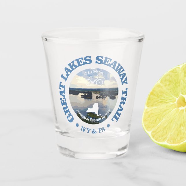 Great Lakes Seaway Trail (radfahren c) Schnapsglas (Vorderseite)