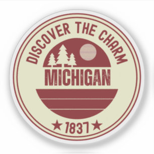 Great Lakes Staat - Michigan Abenteuer Aufkleber