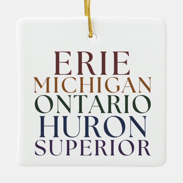 Great Lakes Thema Weihnachtsbaum Ornament (Vorderseite)