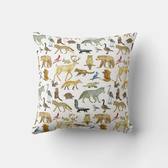 Great Lakes Wildlife Throw Kissen (Rückseite)