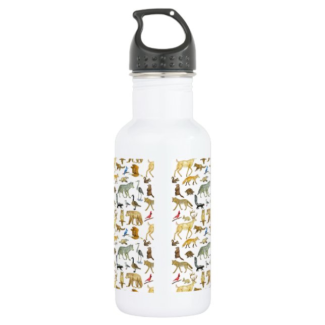 Great Lakes Wildlife Water Flasche Edelstahlflasche (Rückseite)