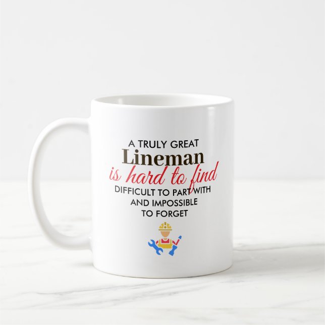 Great Lineman Personalized Name Gift Kaffeetasse (Links)