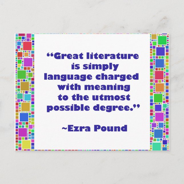 great literature postkarte (Vorderseite)