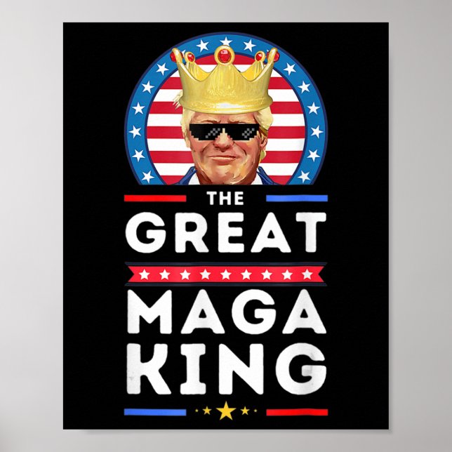 Great MAGA King Trump Biden Political Ultra Mega P Poster (Vorne)