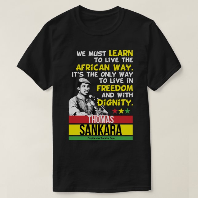 Great Model Thomas Africanist Sankara Gifts Movie T-Shirt (Design vorne)