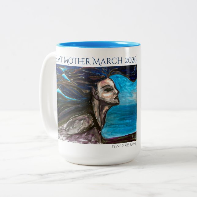 GREAT MOTHER MARCH Mermaid Mug (Devant gauche)