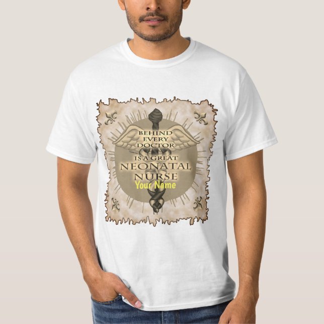Great Neonatal Nurse Caduceus Custom Krankenschwes T-Shirt (Vorderseite)