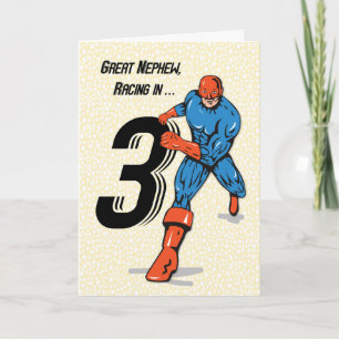 Great Nephew 3. Geburtstag Superheld Karte