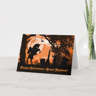 Great Nephew Halloween Card mit Headless Horseman Karte