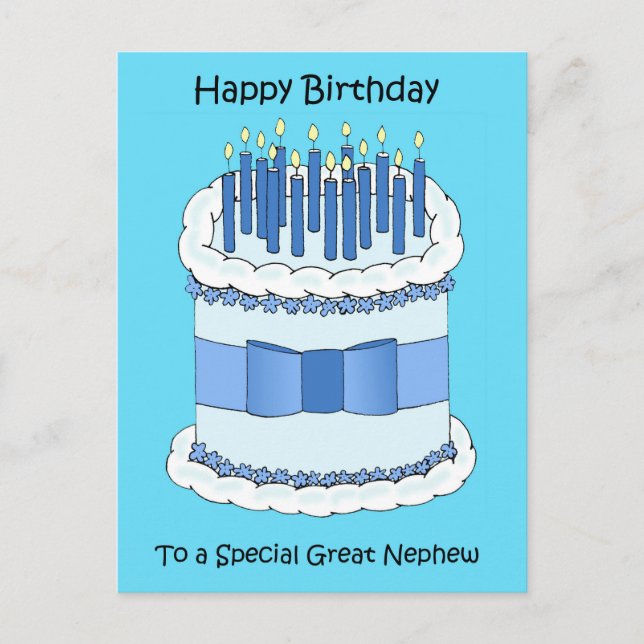 Great Nephew Happy Birthday Postkarte (Vorderseite)