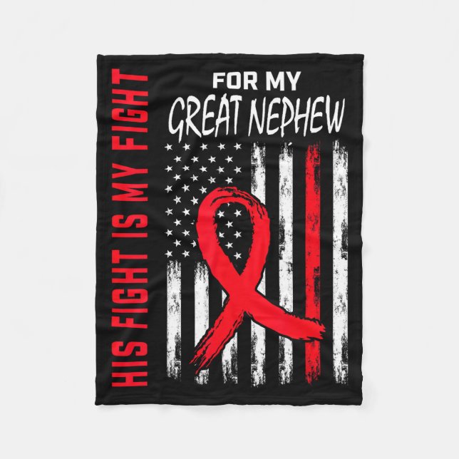 Great Nephew Heart Disease Awareness Month Product Fleecedecke (Vorderseite)