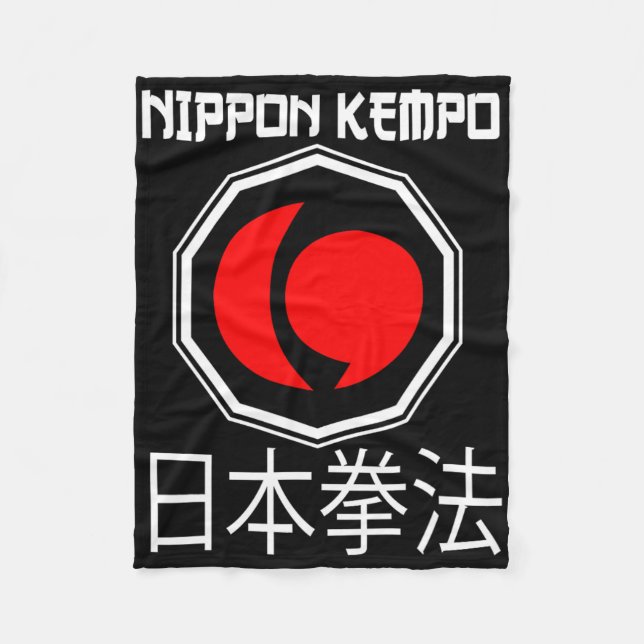 Great Nippon Kempo Design Japan Shorinji Karate Fleecedecke (Vorderseite)