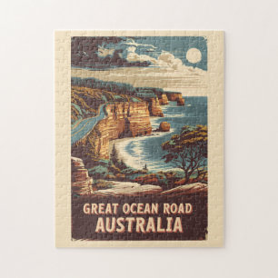 Great Ocean Road Australia Illustration Travel Art