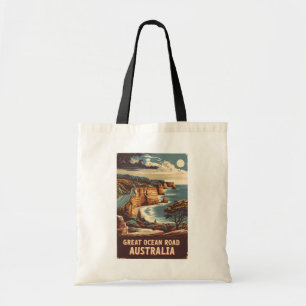 Great Ocean Road Australia Illustration Travel Art Tragetasche