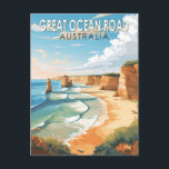 Great Ocean Road Australia Reisen Kunst Vintag Postkarte<br><div class="desc">Great Ocean Road Vektorgrafik Design. Die Great Ocean Road ist ein australischer Nationalerbestreit entlang der Südostküste Australiens zwischen den Viktorianischen Städten Torquay und Allansford.</div>