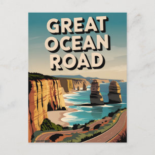 Great Ocean Road Vintage Postkarte