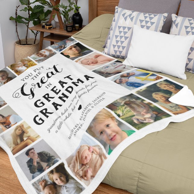 Great Oma Foto Fleece Blanket (Von Creator hochgeladen)