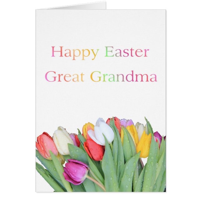 Great-Oma Happy-Ostertulip-Karte (Vorne)
