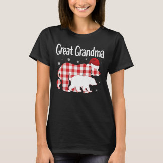 Great Oma Red Kariert Bear Matching Family Chris T-Shirt