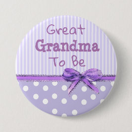 Great Oma to be Baby Showbutton: Lila Bow Button