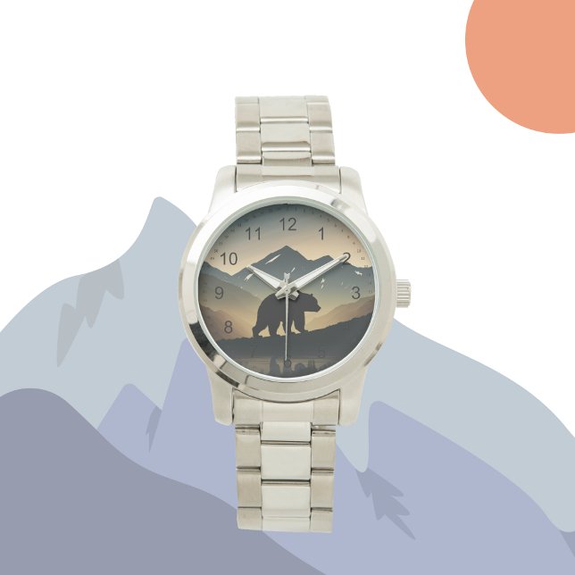 Great Outdoors Mountain Black Bear Mens Watch Armbanduhr (Von Creator hochgeladen)