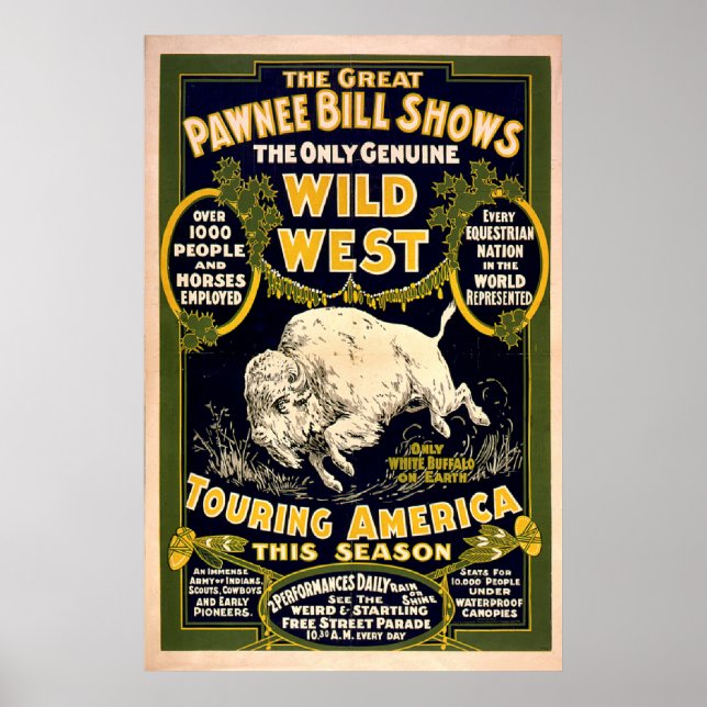 Great Pawnee Bill1903 - Vintag Wild West Poster (Vorne)