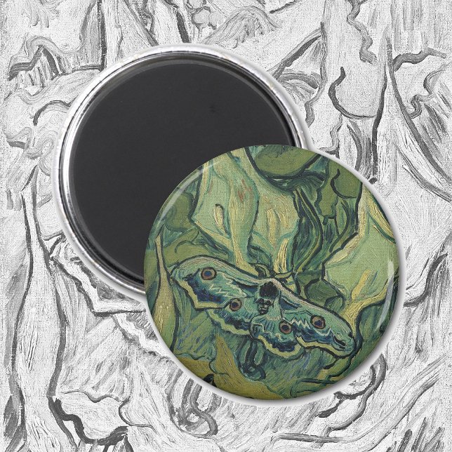 Great Peacock Moth by Vincent van Gogh Magnet (Von Creator hochgeladen)