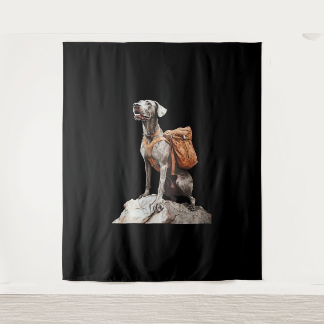 Great Pitbull Dane Wandteppich (Vorderseite)