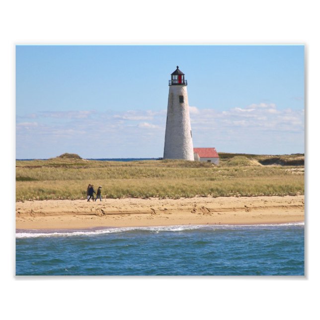 Great Point Lighthouse Nantucket MA Foto Print (Vorne)