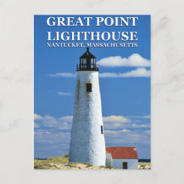 Great Point Lighthouse, Nantucket, MA Postcard Postkarte
