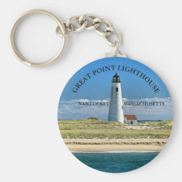 Great Point Lighthouse Nantucket MA Schlüsselanhän Schlüsselanhänger