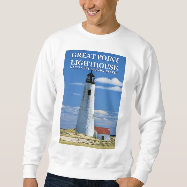 Great Point Lighthouse, Nantucket MA Sweatshirt (Vorderseite)