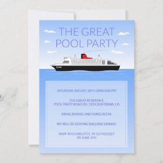 Great Pool Party Einladung