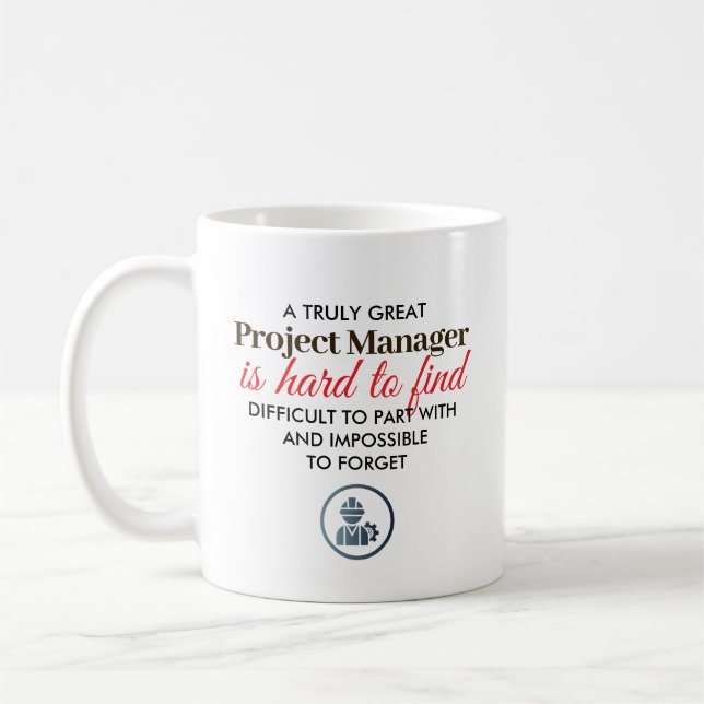 Great Project Manager Personalized Name Gift Kaffeetasse (Links)