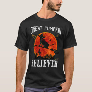 Great Pumpkin Glaube Black Cat Moon Hexe Bat Ha T-Shirt