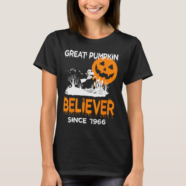 Great Pumpkin Glaube Halloween Spaß Grafik T-Shirt (Vorderseite)
