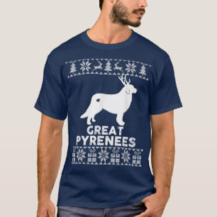 Great Pyrenäen Dog Pet Lover Reindeer Ugly Christm T-Shirt